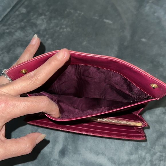 Miu Miu red long wallet crocodile embossed with pink interior gold hardware 💕 - Picture 7 of 13